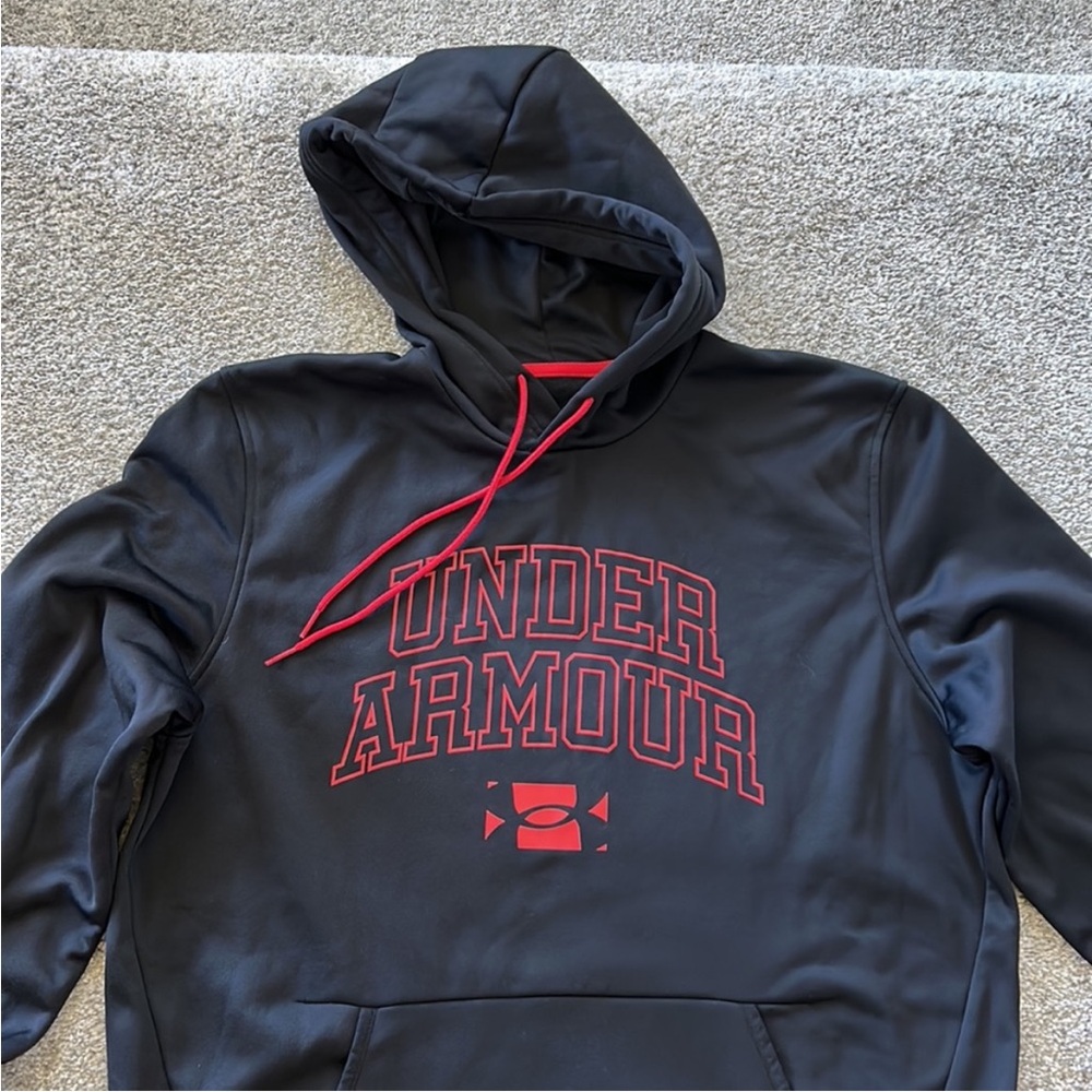 Men’s Under Armour Black Coldgear Hooded Sweatshirt - Picture 2 of 6